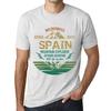 Men’s Vintage Tee Shirt Graphic T Shirt Mountain Explorer Spain Vintage White