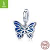Ziyun S925 Silver Butterfly Pendant Beads for DIY Bracelet