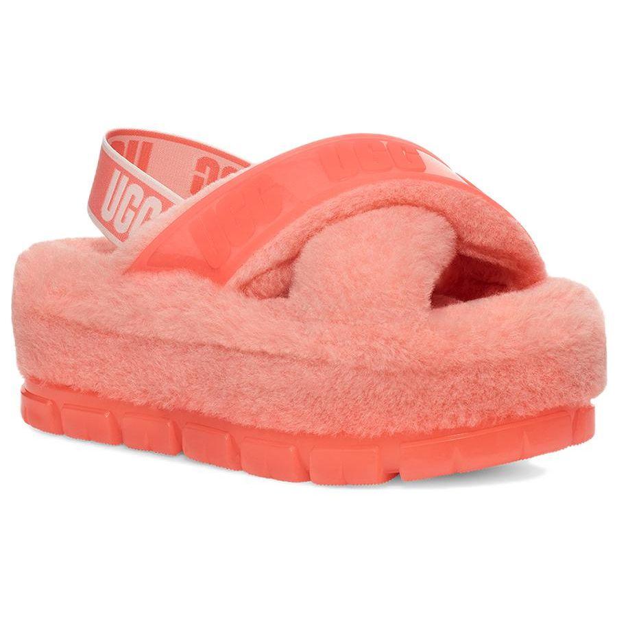 UGG Fuzz Sugar Leather Casual Comfortable Thick Sole Fashion Sandals Women Sandals Sea-Star-Pink 1135237-SHPN