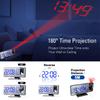 LED Digital Projection Alarm Clock Table Electronic Alarm Clock with Projection FM Radio Time Projector Bedroom Bedside