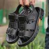 Large Breathable and Versatile Beach Shoes with Thick Soles and Anti Slip Design for Men In Summer. New Casual Sandals for Men with Exposed Toes