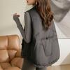 Women's Winter Down-Cotton Padded Vest Casual Loose Sleeveless Style Outer Wear Waistcoat Gilet