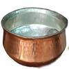 Pure Copper Lagan Handi Chaffing Dish Pan with Tin Lining, Cookware and Serve Ware, 4 Litres, Copper Gauge Lagan for Cooking Copper Biryani Handi