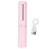Hair Straightener Comb Brush Cordless Mini Rechargeable Electric Hair Curler for Home Travel Pink