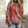 Women's Fall And Winter Printed Pullover Hooded Sweatshirt Long Sleeve Fashion Sweatshirt