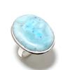 Larimar Gemstone 925 Sterling Silver Gift Jewelry Ring Size 9