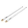 ACROPIX Aerial Universal 7 Section 77cm Length Telescopic Antenna Swivel Rod Silver Tone 2pcs