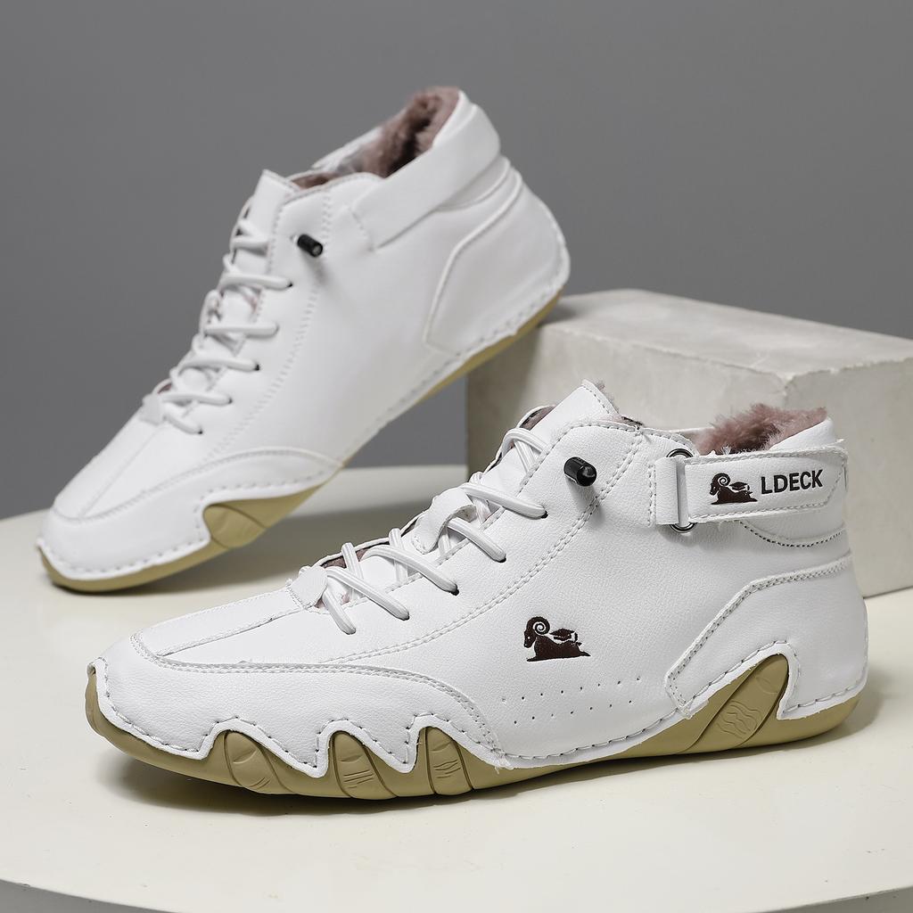 Popular Winter Velvet Martin Boots Large Size Octopus Men's Thermal Cotton Shoes High Top Men's Sports and Leisure Shoes