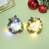 Luminous Dollhouse Christmas Garland with Light Xmas Tree Ornaments Christmas Wreath Kids