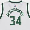 Nike Youth Milwaukee Bucks Giannis Antetokounmpo Quick-Dry Breathable Tank Top Basketball Jersey Kids Tops White 3Z2B7BZ1P-BCKGA