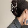 1pc High End feel~Double C Metal Grab Clip, Large Hair Volume, Multiple Hair Clips, Design Sense, Niche Shark Clip
