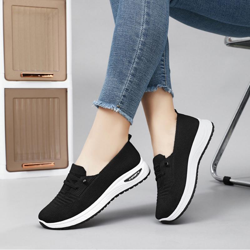 Women Casual Breathable Walking Mesh Flat Gym Vulcanized Shoes