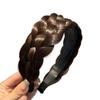 Hot Thickened Wide Braid Wig Braid Headband Hair Hoop Wide-Brimmed Hair Hoop Wig Hairband