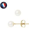 Earrings - - Genuine Cultured Pearls 5-6 Mm - 9 Cts Yellow Gold - Women - AAA+