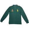 Polo Ss24 Badge Gold Label Big Pony Logo Embroidered Long Sleeve Polo Shirt Men Tops Dark-Green 710779249-001