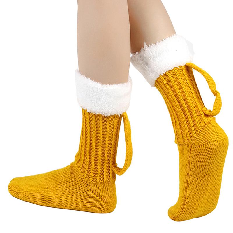 1 Pair Beer Mug Knitted Socks Warm Soft Sleep Christmas Gift