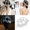 Women Hat Pearls Hair Jewelry Bridal Modern Blingbling Tassels Pearls Hat for Bride Wedding Party Head Chain