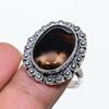 Banded Agate Gemstone Handmade 925 Sterling Silver Jewelry Ring 8 SU-9997