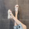 Sandal Girl 2025 New Outer Wear Fairy Style Muffin Hole Shoes Platform Korean Version Ins Trend Roman Cowhide