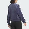 Adidas Originals Classic Retro Trefoil Velvet Hoodie Jacket Women Tops Navy IX4224