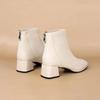 Women's Ankle Boots Beige Booties Elegant Female Short Shoes Winter 2024 On Promotion New In Large Size Warm Footwear Spring Hot