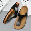 2024 New Men Genuine Leather Couple Style Cork High Quality Soft Cork Slides Footwear for Men Women Unisex 36-46 Cork Flip Flops