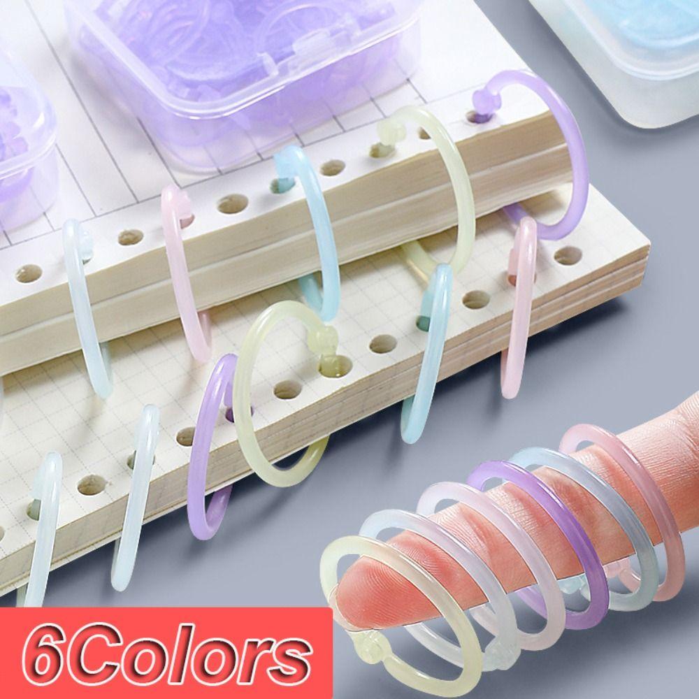 DIY Binder Ring 15/20/25mm Loose Leaf Paper Fixing Clip Loose-leaf Book Hoops  School Office