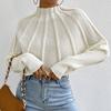 Autumn and Winter Knitted Round Turtleneck Loose Sweater Women Pullover Jumper Casual Fashion Warm Solid Color Knitwear