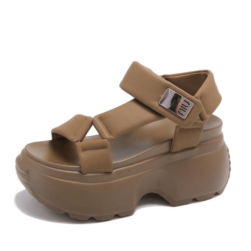Fashion Summer Women's Sandals Fashion Thick Soled Roman Women Shoes New Casual Lady Anti-Slip Ladies Shoes Wedge Heels Platform Sandals
