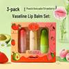 Colorless Vaseline Lip Balm Set: Moisturizes, Hydrates, Reduces Lip Lines, Suitable for Women, Men, and Children.