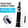 Handheld Alcohol Refractometer Alcohol Meter ATC Spirits Tester Alcohol Concentration Meter 0-80% Range Beer Wine Refractometer