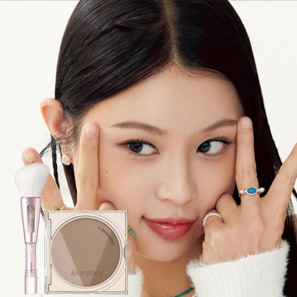 Peripera V Shading 9.5g + Contour 3-stage Block Brush (3 Options)