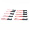 10pcs Zipper Pulls Replacement Zip Cord Puller Slider Jacket Backpacks Black