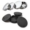 4 Pcs/Set Black/Silver 56mm Universal Car Wheel Rim Center Hubcap Vehicle Decor ABS CapsCar Wheel Center Rim Hub