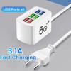 6 Ports USB Charger USB Fast Charge Charger Wall Phone Adapter Quick Charger EU US Plug Socket Multi Port USB HUB Splitter