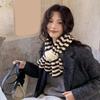 Striped Cross Scarf Women'S Autumn And Winter Korean Lazy Pullover Wool Scarf Versatile Scarf