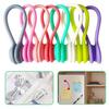 5/10Pcs Silicone Cable Ties Magnetic Winder Cable Clips Twist Ties Cord Organizer Headphone Keeper Wire Winding Devices for Home Office School