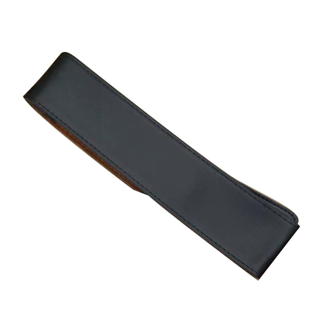 Guitar Leather Strap Black Hand Stitched Edge Adjustable Length Universal Bass Strap for Acoustic