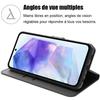 Coque de protection - Booling - pour Samsung Galaxy A55 5G - Cuir PU - Antichoc - Porte-cartes