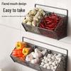 Wall-Mounted Kitchen Organizer: Onion, Ginger, Garlic Storage Basket for Vegetables & Seasonings