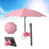 Protable Universal Umbrella Phone Stand Waterproof Holder Outdoor Riding Sunshade Mobile Phone Umbrella Bracket Anti-Reflective