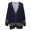 Long Sleeve Made In Italy Cardigan 36 Navy Women Used