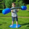 Inflatable Gladiator Game Set Inflatable Battle 2 Sticks & 2 Mats Kit Fun Interactive Outdoor Duel Game for Kids Adults