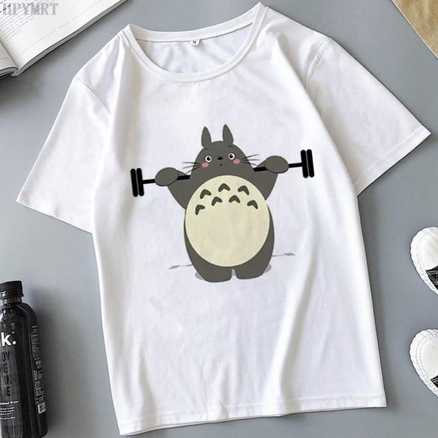 Plus Size Tops Women 'S T -Shirt Fashion Funny Totoro Print T Shirt Summer Harajuku Streetwear O -Neck Short Sleeve Tshirt Clothing