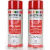 Spray Paint - RED - Pack of 2 - 400ml - Acrylic - Quick Drying 10 Min