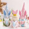 Easter Rabbit Dwarf Faceless Doll Decorations Set Of Three Egg Holding Doll Decorations Desktop Decoration