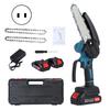 6 Inch Mini Chainsaw Cordless with 2 Battery, Mini Electric Chain Saw with Security Lock, Handheld Small Chainsaw for Tree Trimming, Wood Cutting