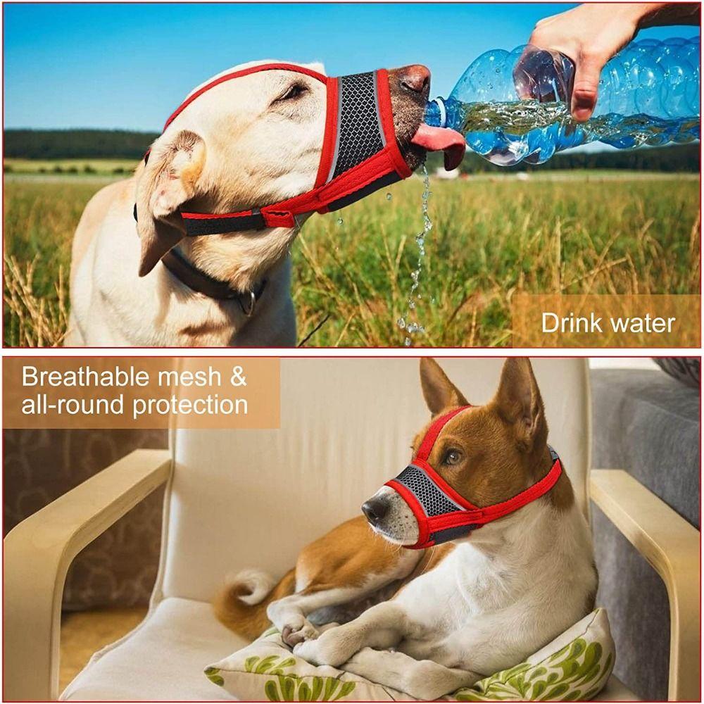 Comfortable Mesh Dog Mouthpiece Soft Fabric Pet Mask Durable Dog Muzzle Small To Medium Dogs