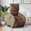 VidaXL Reclining Massage Armchair Brown Fabric 3204840