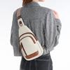 New Women's Breast Bag Contrasting Color Wide Shoulder Strap Backpack Single Shoulder Small Bag Retro Large Capacity Diagonal Span Fanny Pack